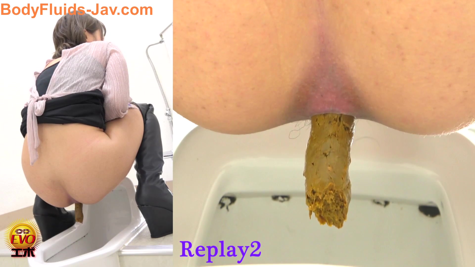 BFEE215 – Long Boots Shit at Restroom